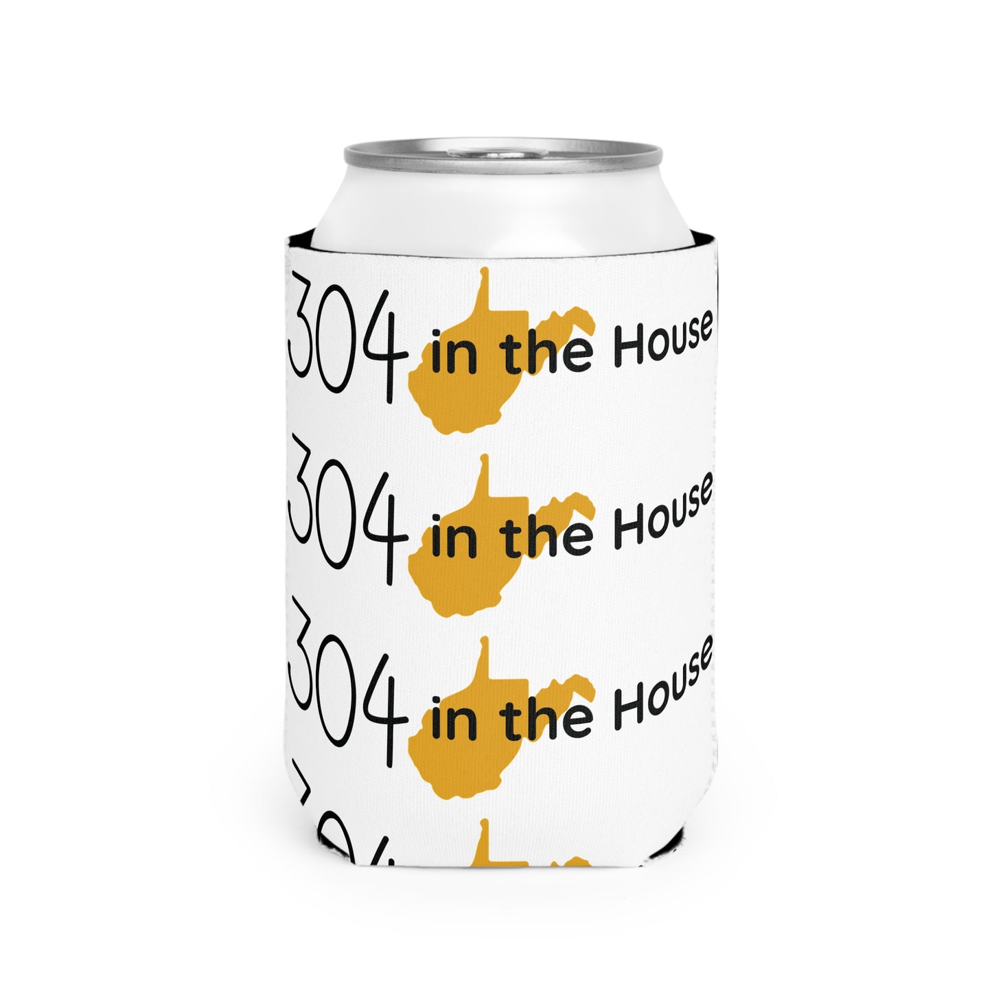 304 in the House Can Cooler Sleeve - Perfect for West Virginia Fans and Gatherings!