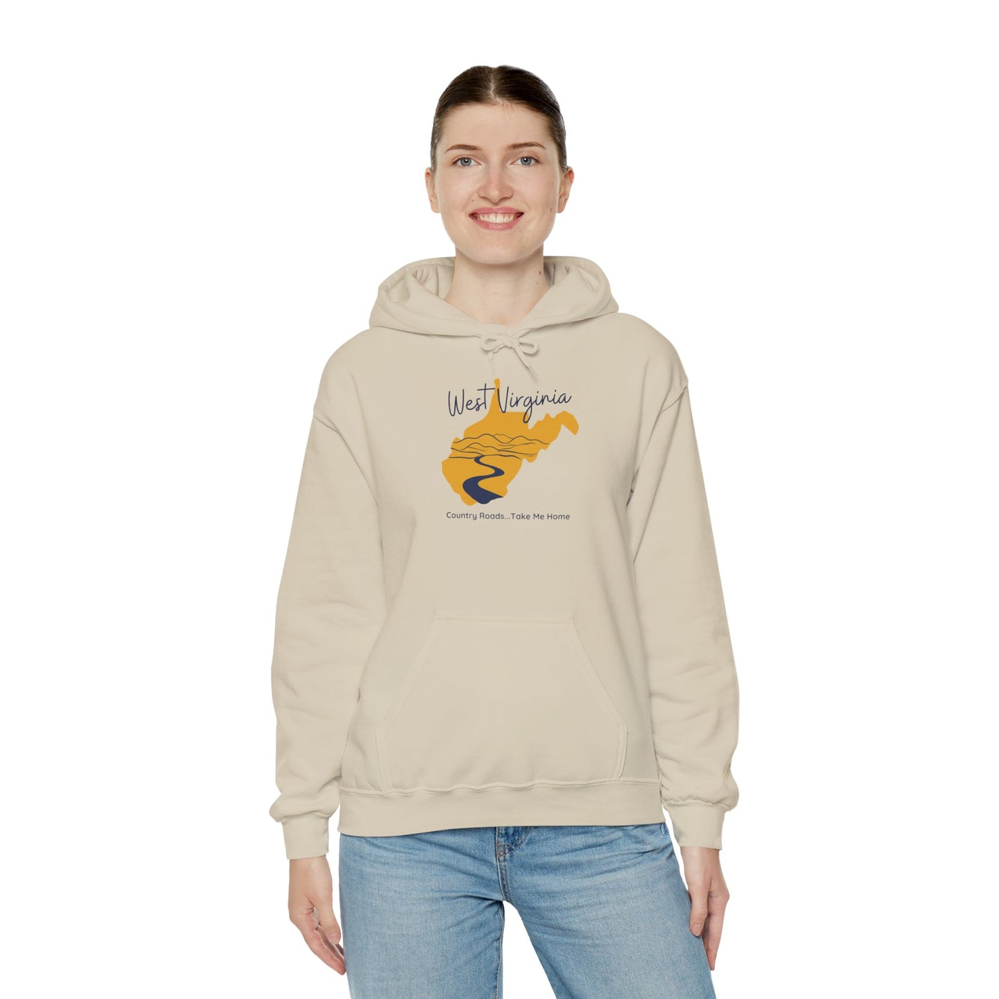 West Virginia Country Roads Hoodie, WV State Pride Sweatshirt, Appalachian Mountain Gift, Travel Wanderlust Hoodie, Cozy Mountain Hoodie,