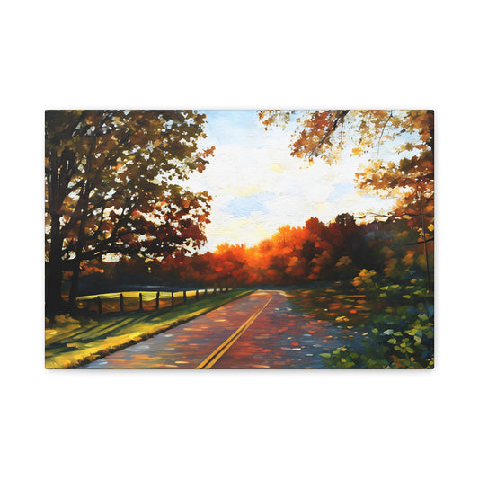 Blue Ridge Parkway Watercolor Canvas | Appalachian Wall Art from 304 in the House