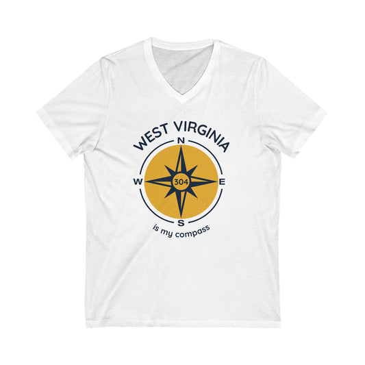 West Virginia is My Compass V-Neck Tee