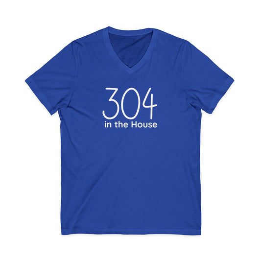 304 in the House Unisex Jersey Short Sleeve V-Neck Tee