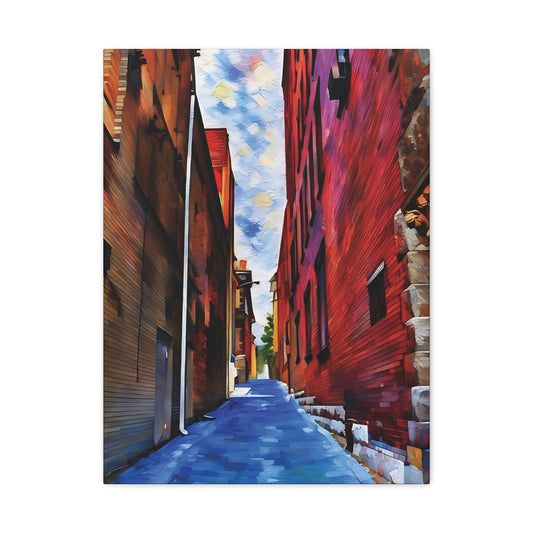 Wheeling West Virginia Alleyway – Near the Victoria Theater | Original Photo Turned Impressionistic Painting