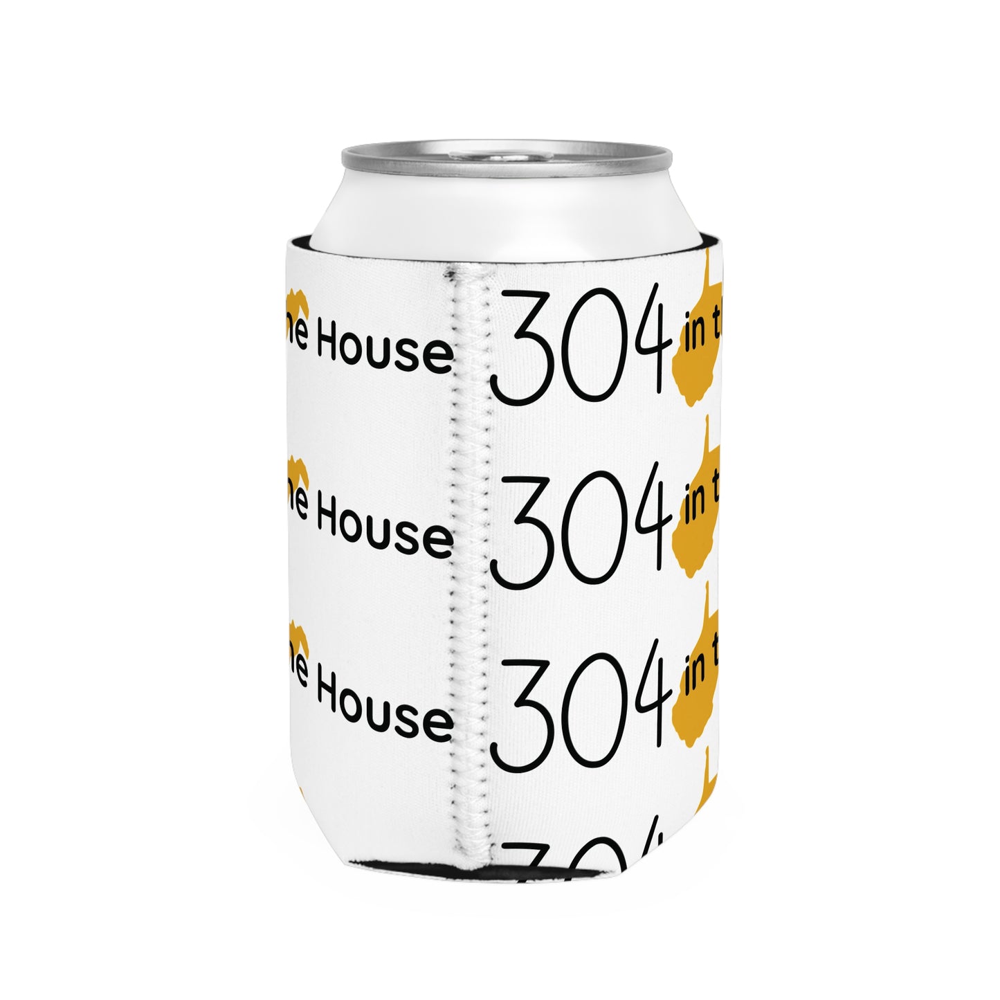304 in the House Can Cooler Sleeve - Perfect for West Virginia Fans and Gatherings!