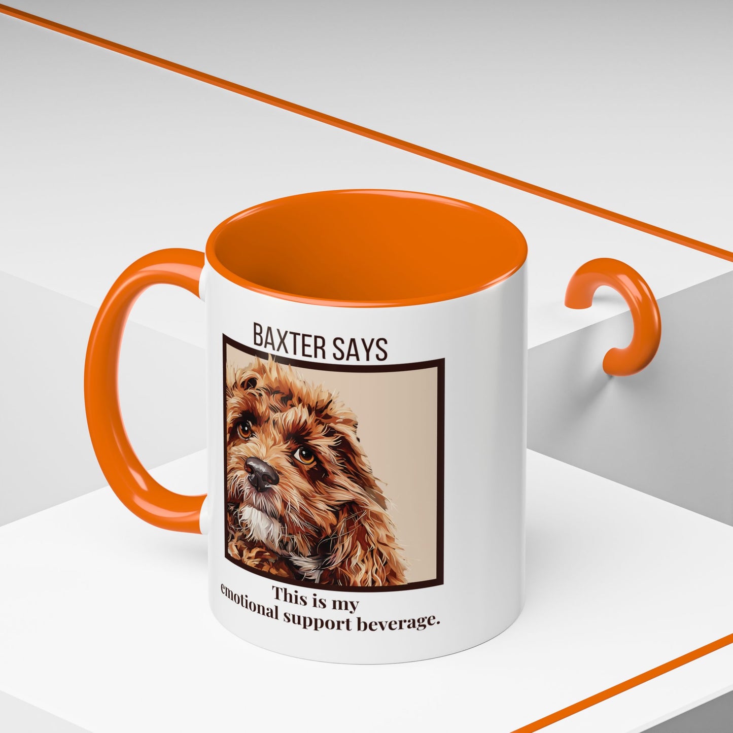 Funny Dog Mug – Baxter Says: Emotional Support Beverage | 11oz Gift for Pet Parents