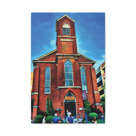 Wheeling WV Wall Art – Towngate Theatre | Digitized Painting from Original Photo