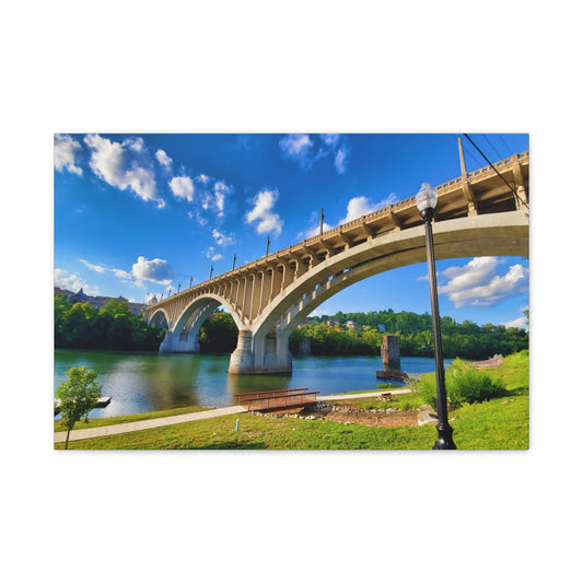 Million Dollar Bridge, Fairmont, West Virginia Matte Canvas
