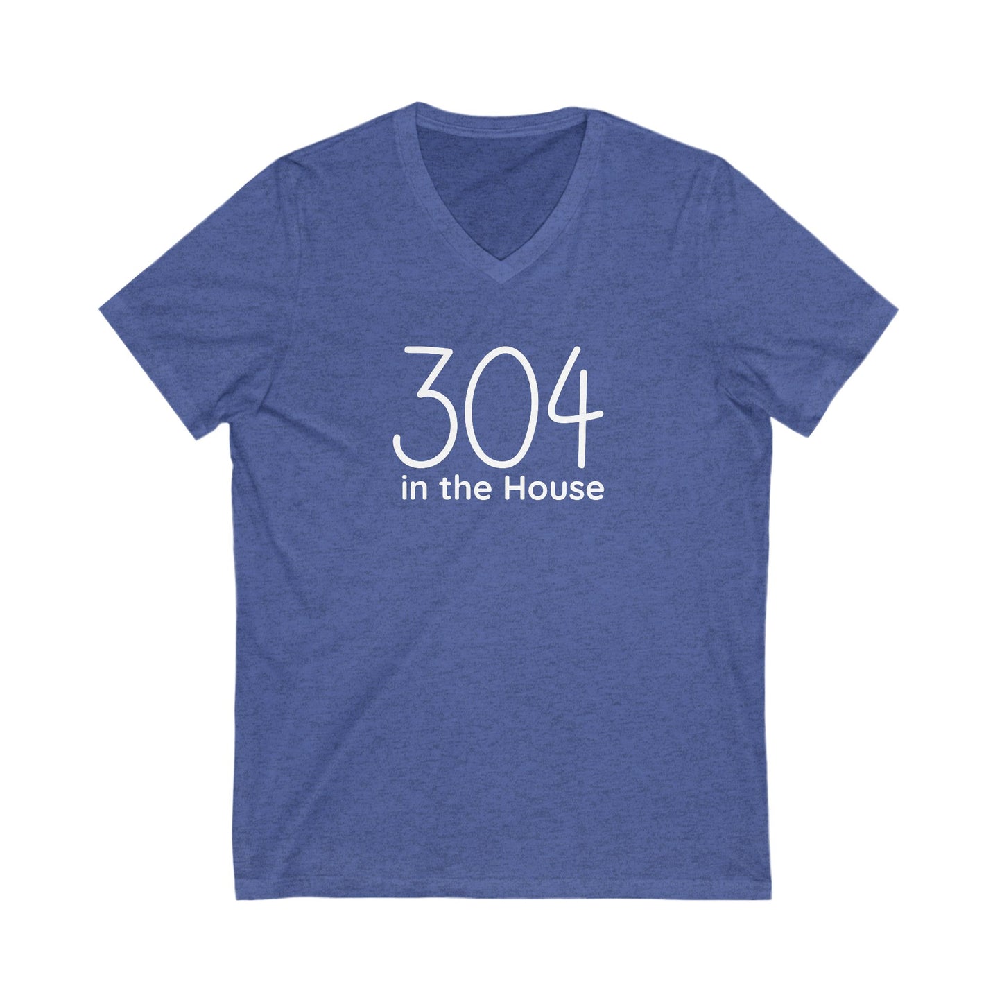 304 in the House Unisex Jersey Short Sleeve V-Neck Tee