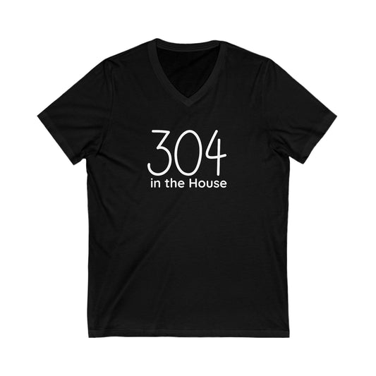 304 in the House Unisex Jersey Short Sleeve V-Neck Tee