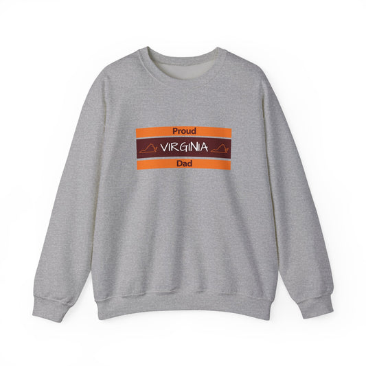 Proud Virginia Dad Crewneck Sweatshirt