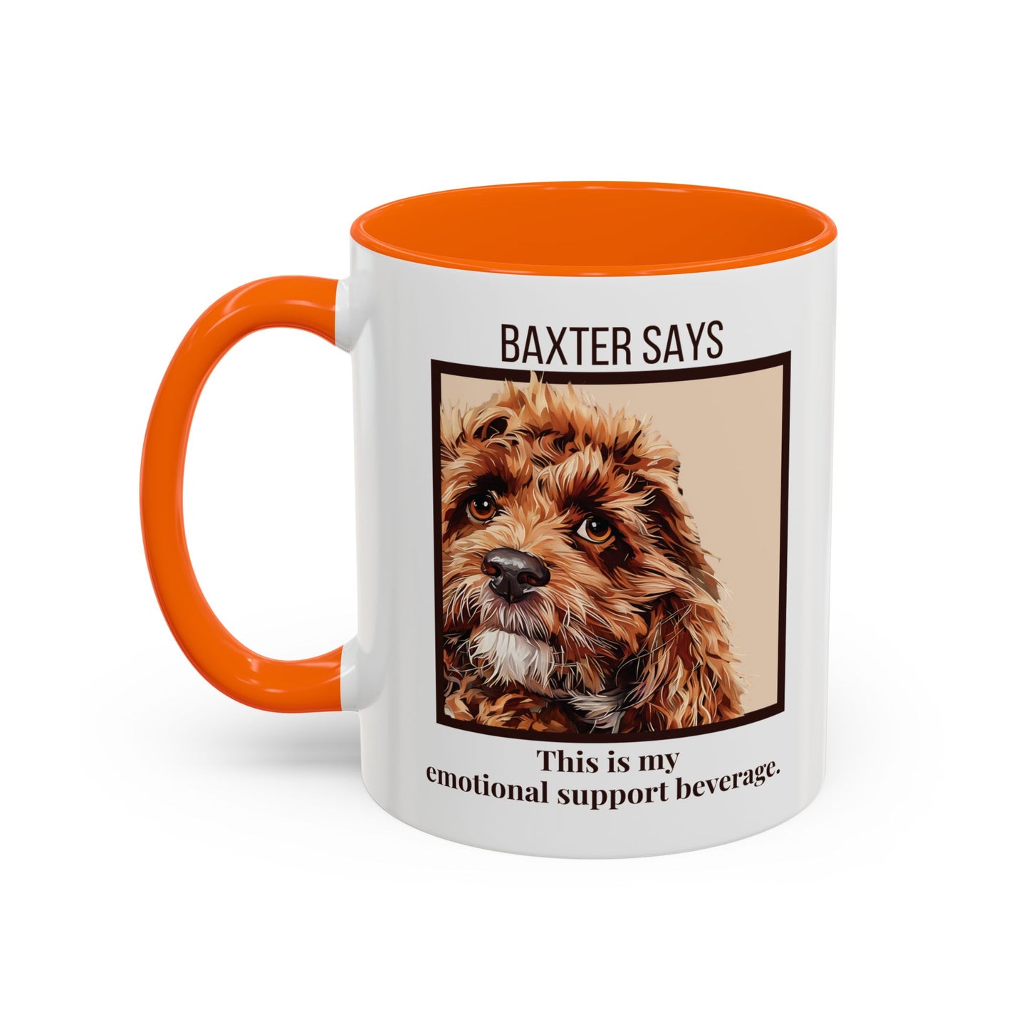 Funny Dog Mug – Baxter Says: Emotional Support Beverage | 11oz Gift for Pet Parents