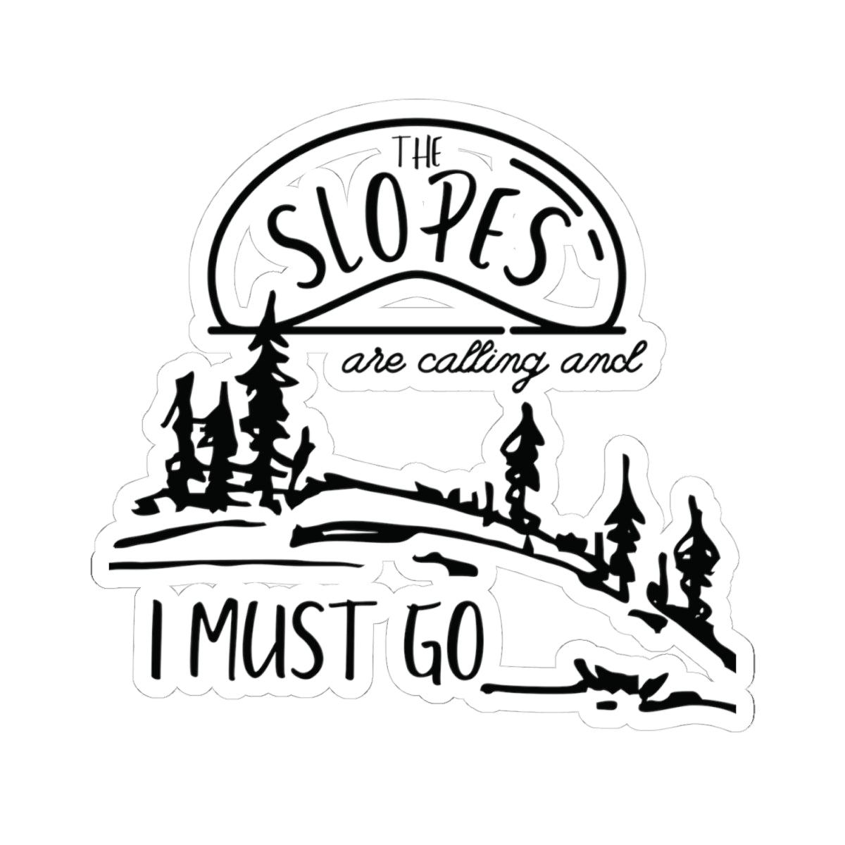 Ski Lovers Kiss-Cut Stickers