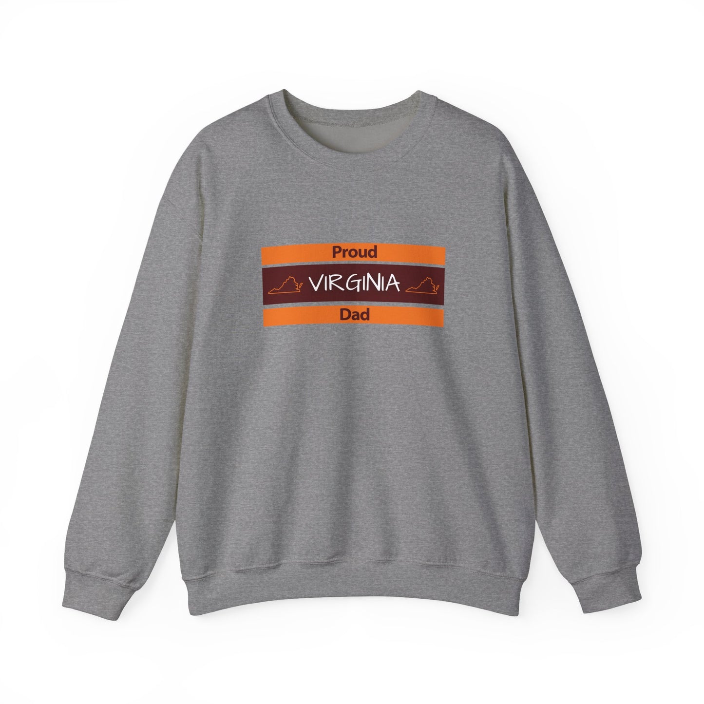 Proud Virginia Dad Crewneck Sweatshirt