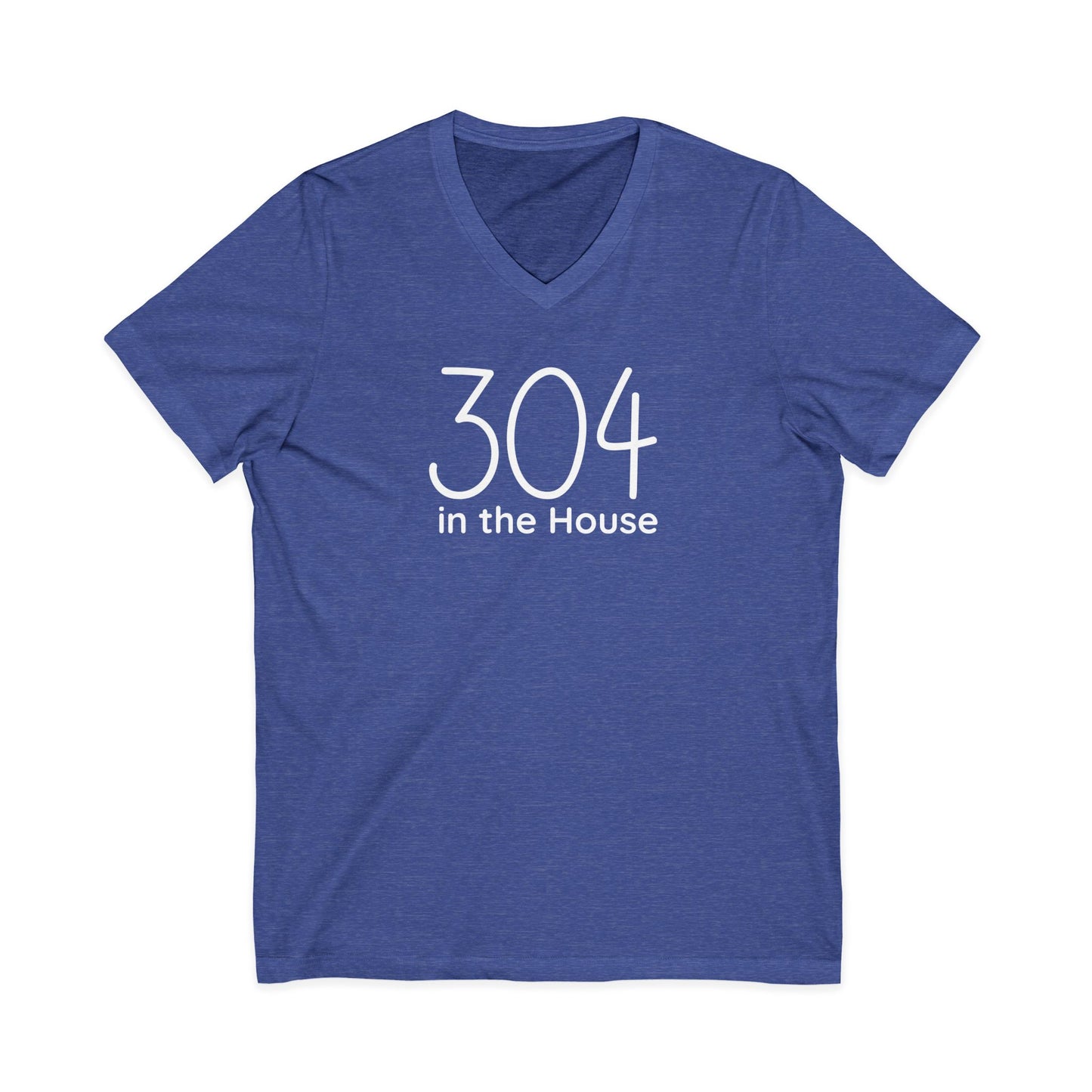 304 in the House Unisex Jersey Short Sleeve V-Neck Tee