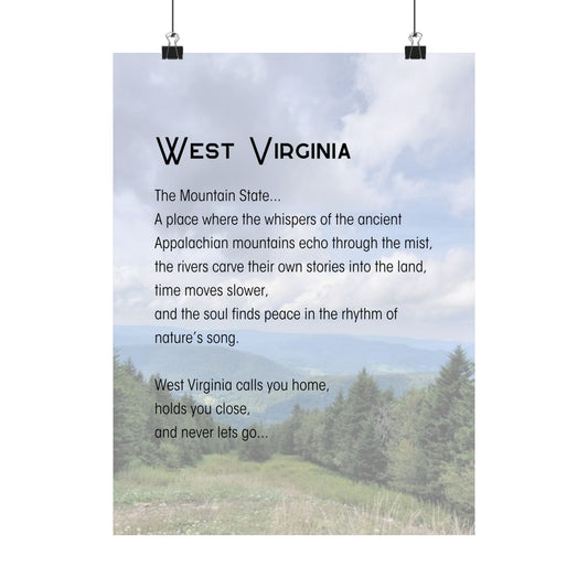 Snowshoe Mountain WV Poetry Poster