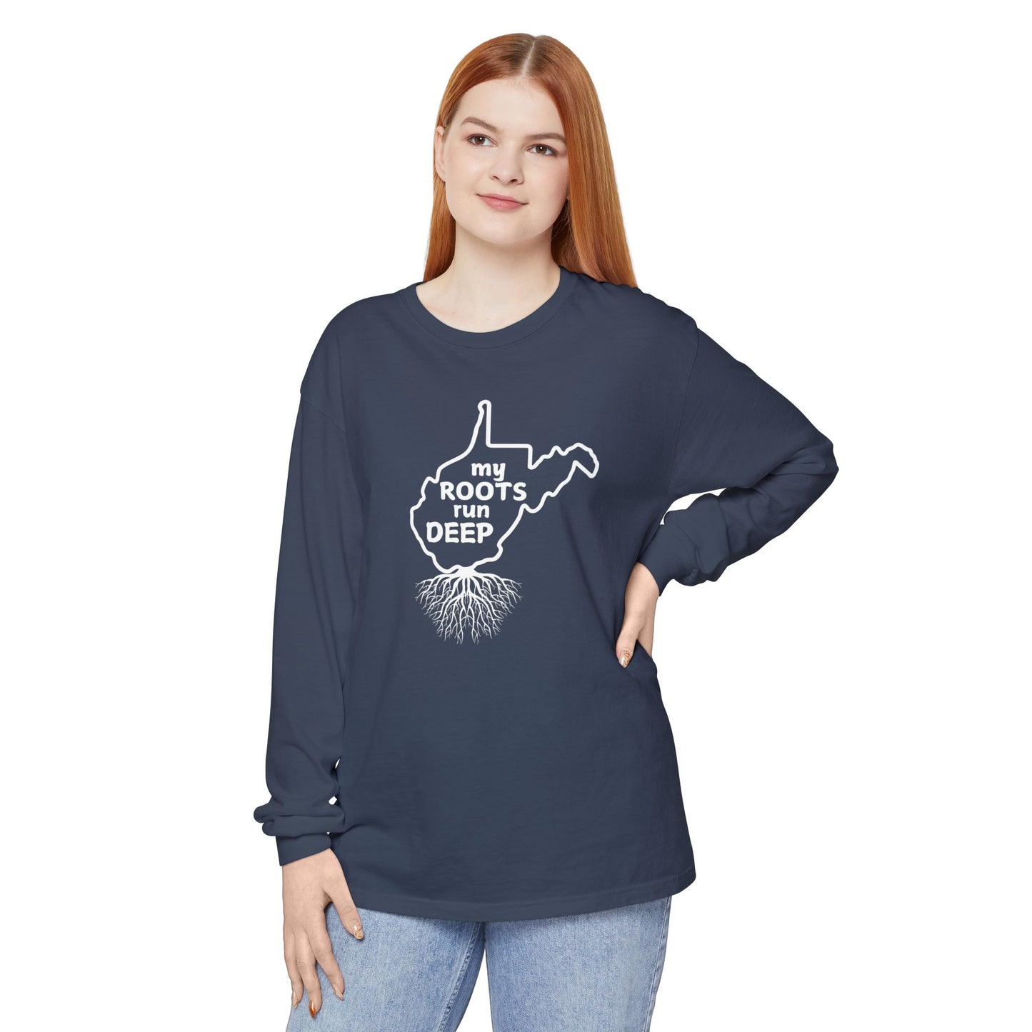 West Virginia My Roots Run Deep Long-sleeved T-shirt