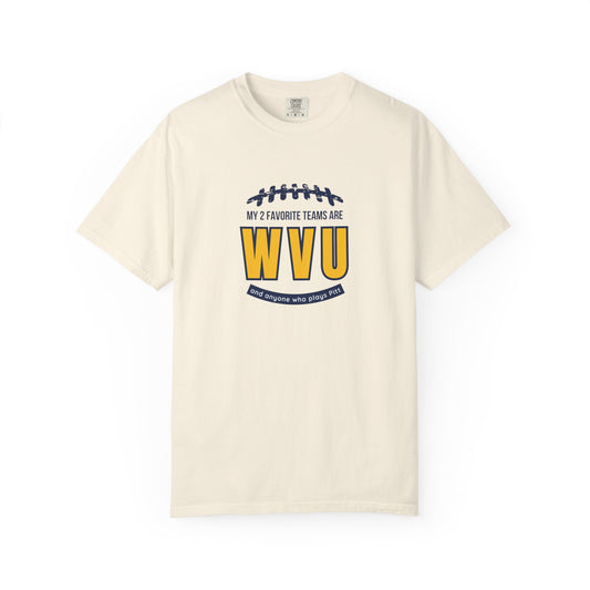 My 2 Favorite Teams WVU Unisex Garment-Dyed T-shirt