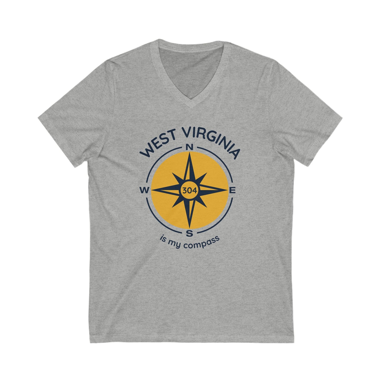 West Virginia is My Compass V-Neck Tee