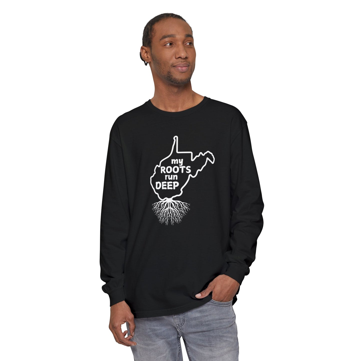 West Virginia My Roots Run Deep Long-sleeved T-shirt