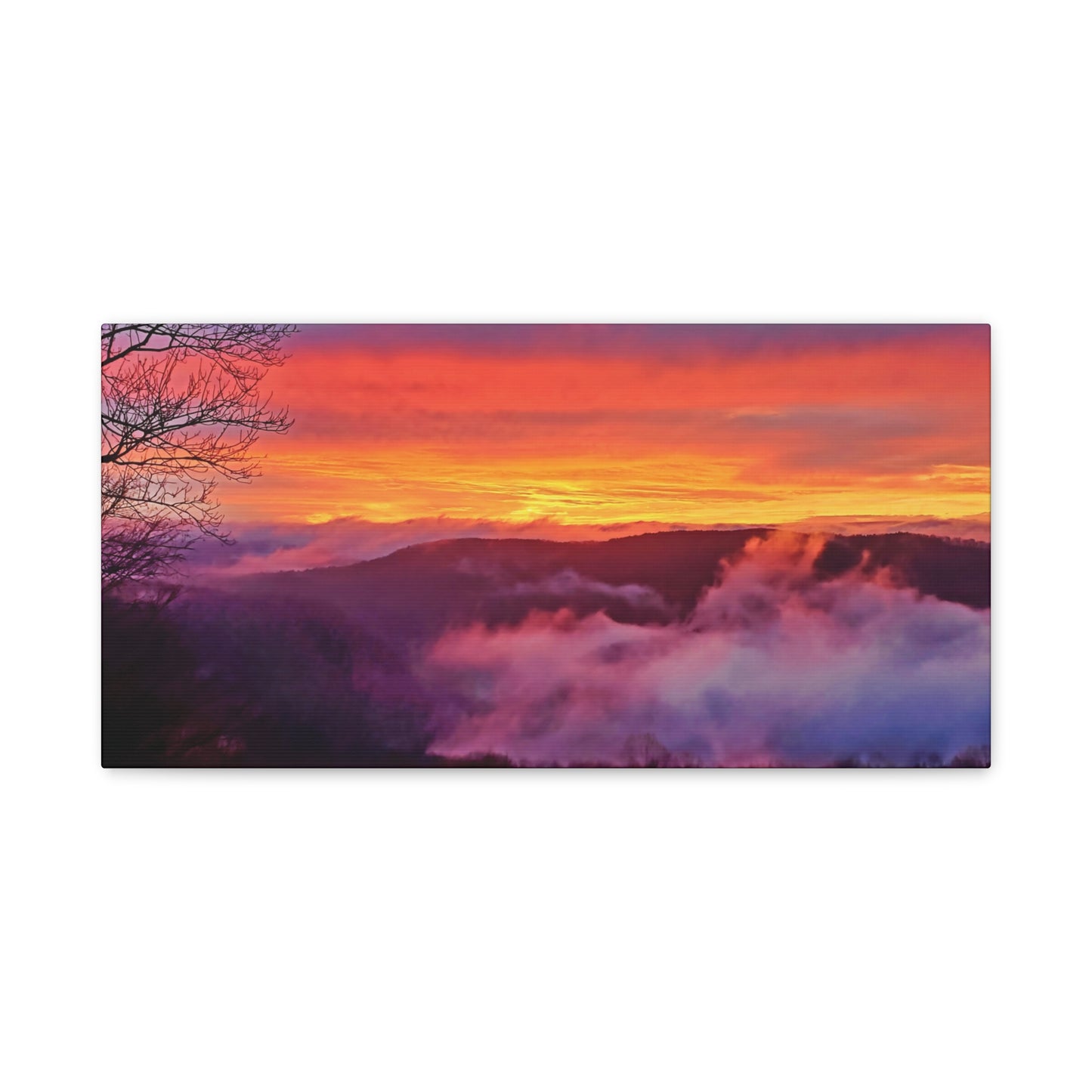 Pipestem, West Virginia Sunset Canvas Wall Art