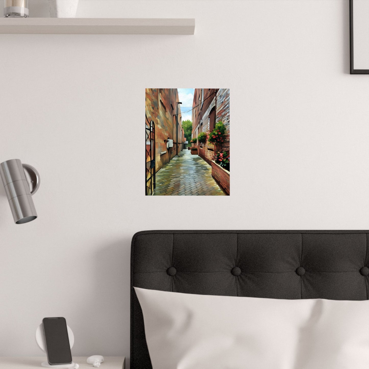 Satin Poster - Southern Brick Alley Way Design