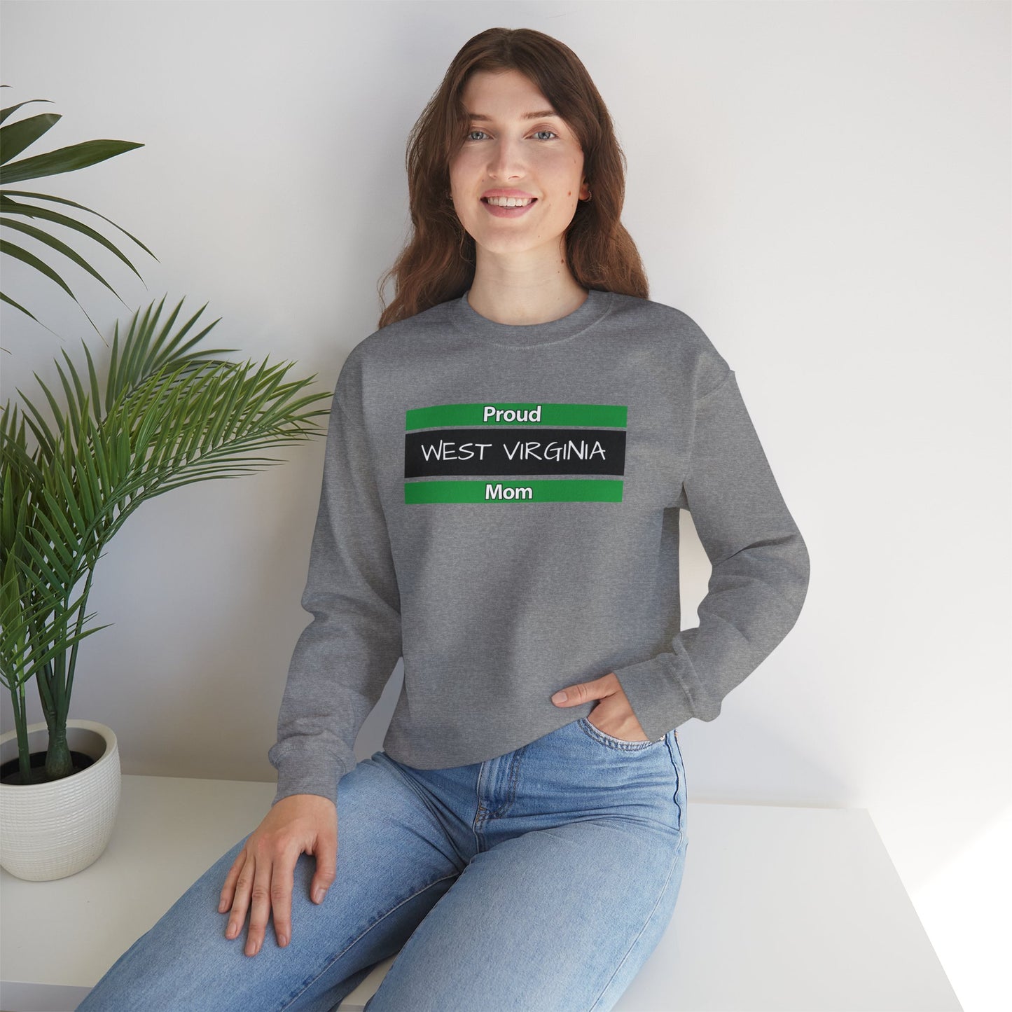 Proud West Virginia Mom Crewneck Sweatshirt