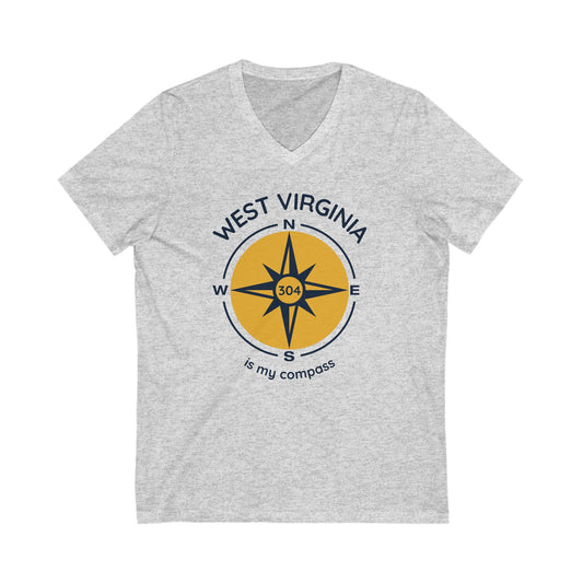 West Virginia is My Compass V-Neck Tee