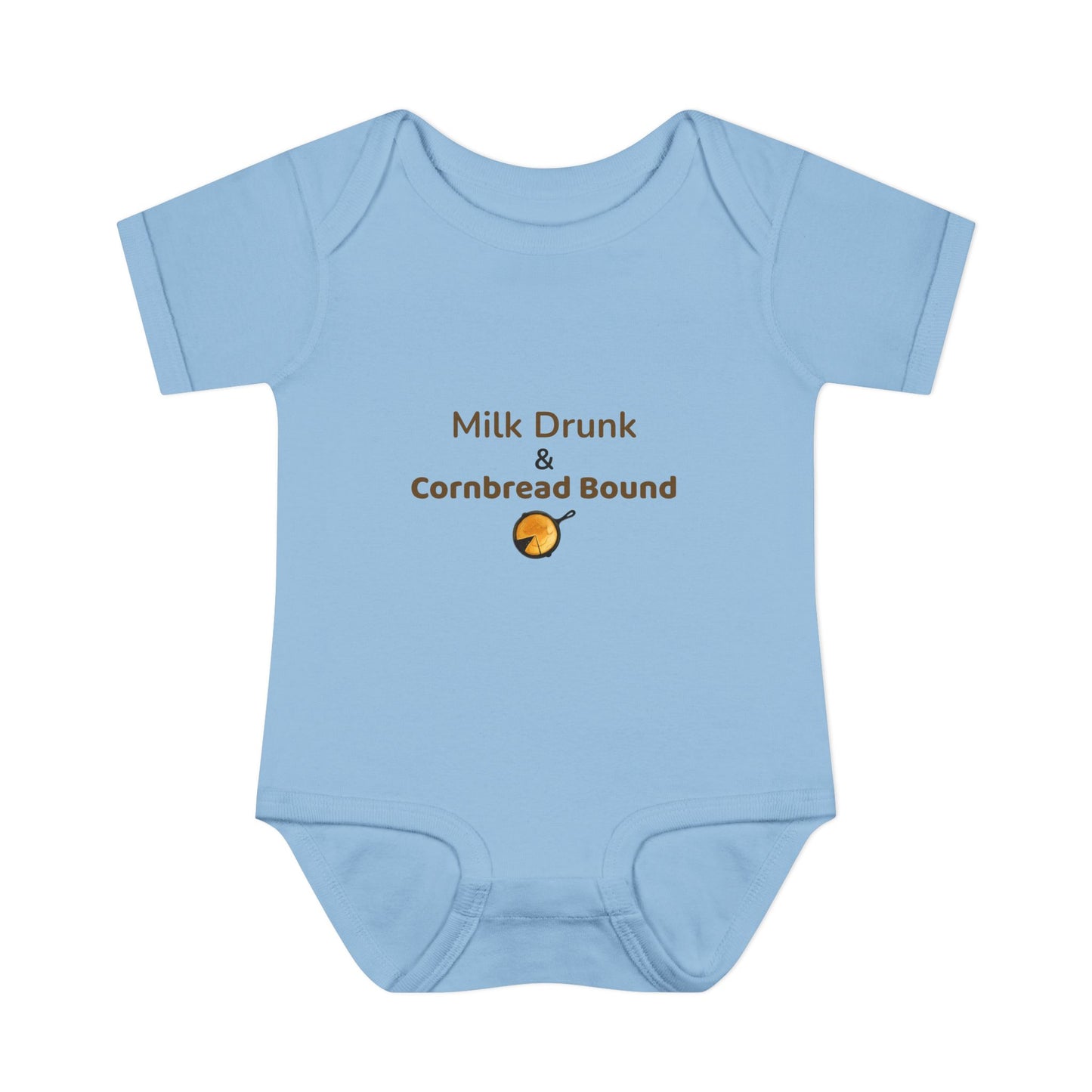 Milk Drunk & Cornbread Bound Baby Onesie – Funny Appalachian Baby Gift  👉 Hits: