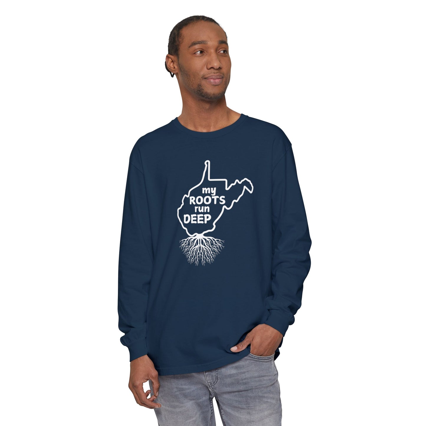 West Virginia My Roots Run Deep Long-sleeved T-shirt