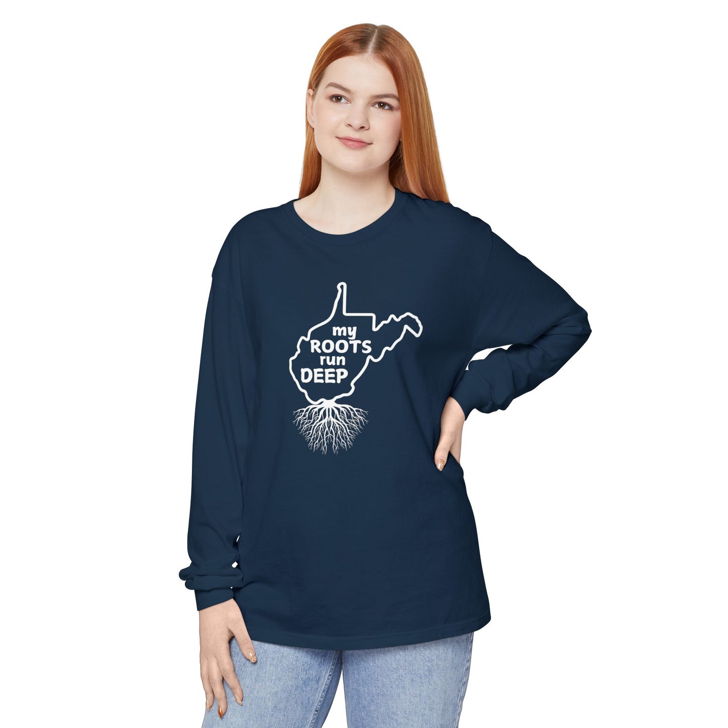 West Virginia My Roots Run Deep Long-sleeved T-shirt