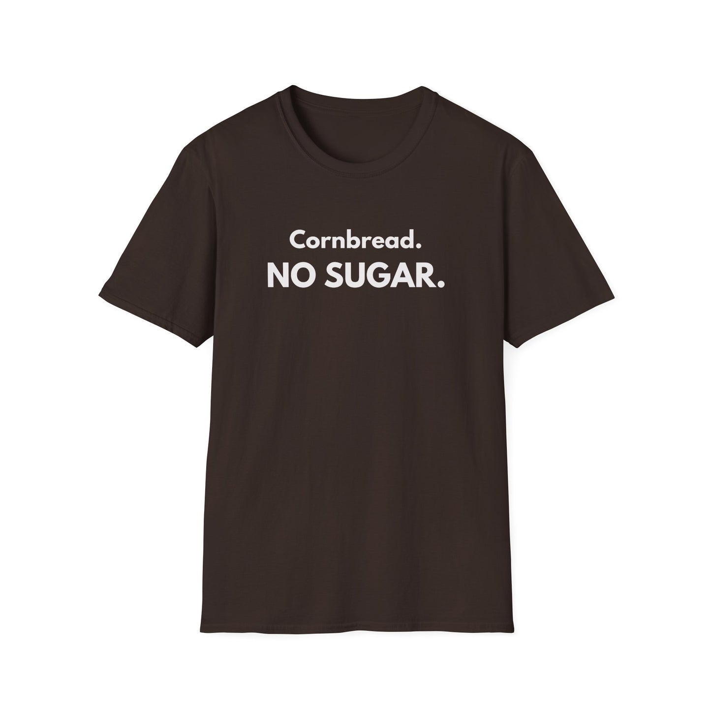 Cornbread No Sugar Navy T-Shirt | Funny Southern Saying Tee | Appalachian Humor Shirt | Gildan Softstyle 64000