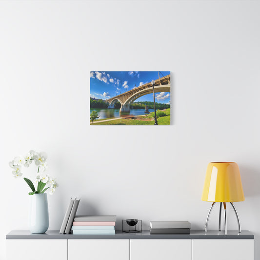Million Dollar Bridge, Fairmont, West Virginia Matte Canvas