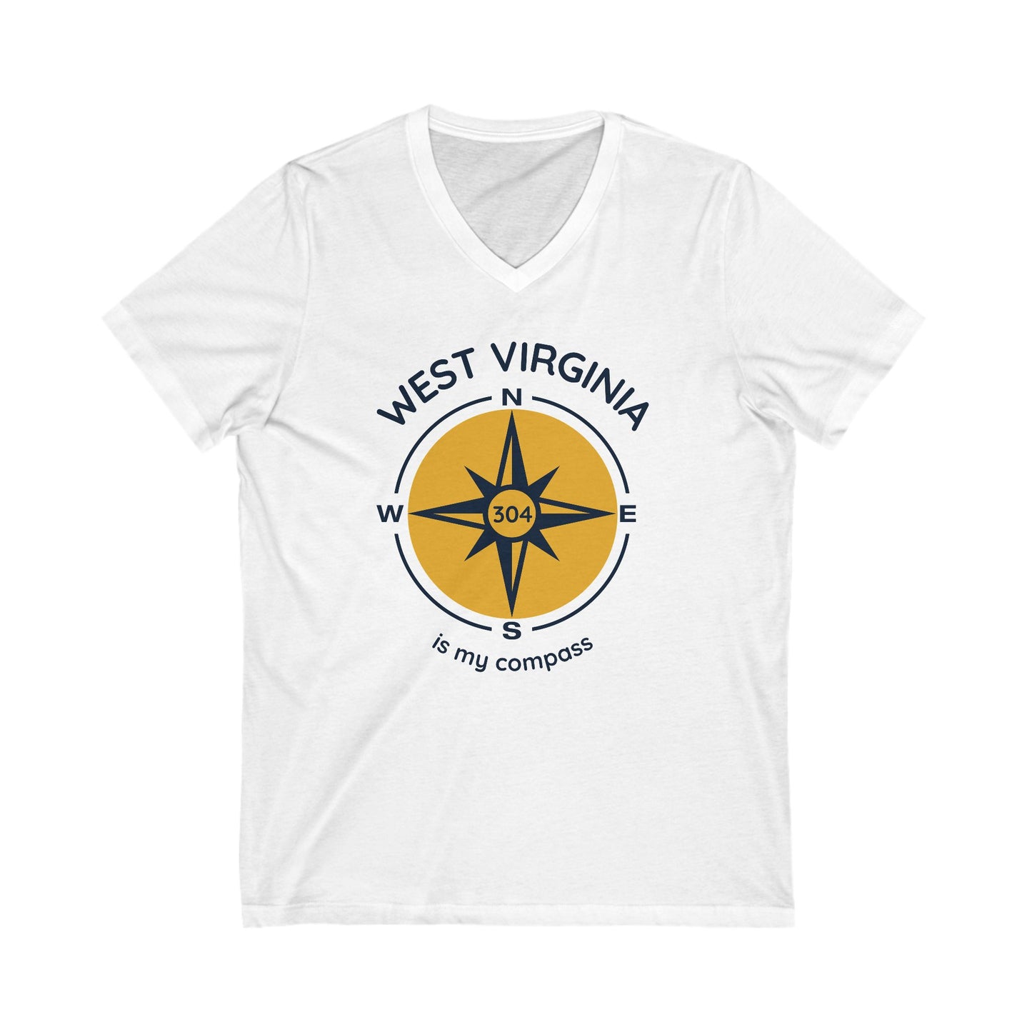 West Virginia is My Compass V-Neck Tee