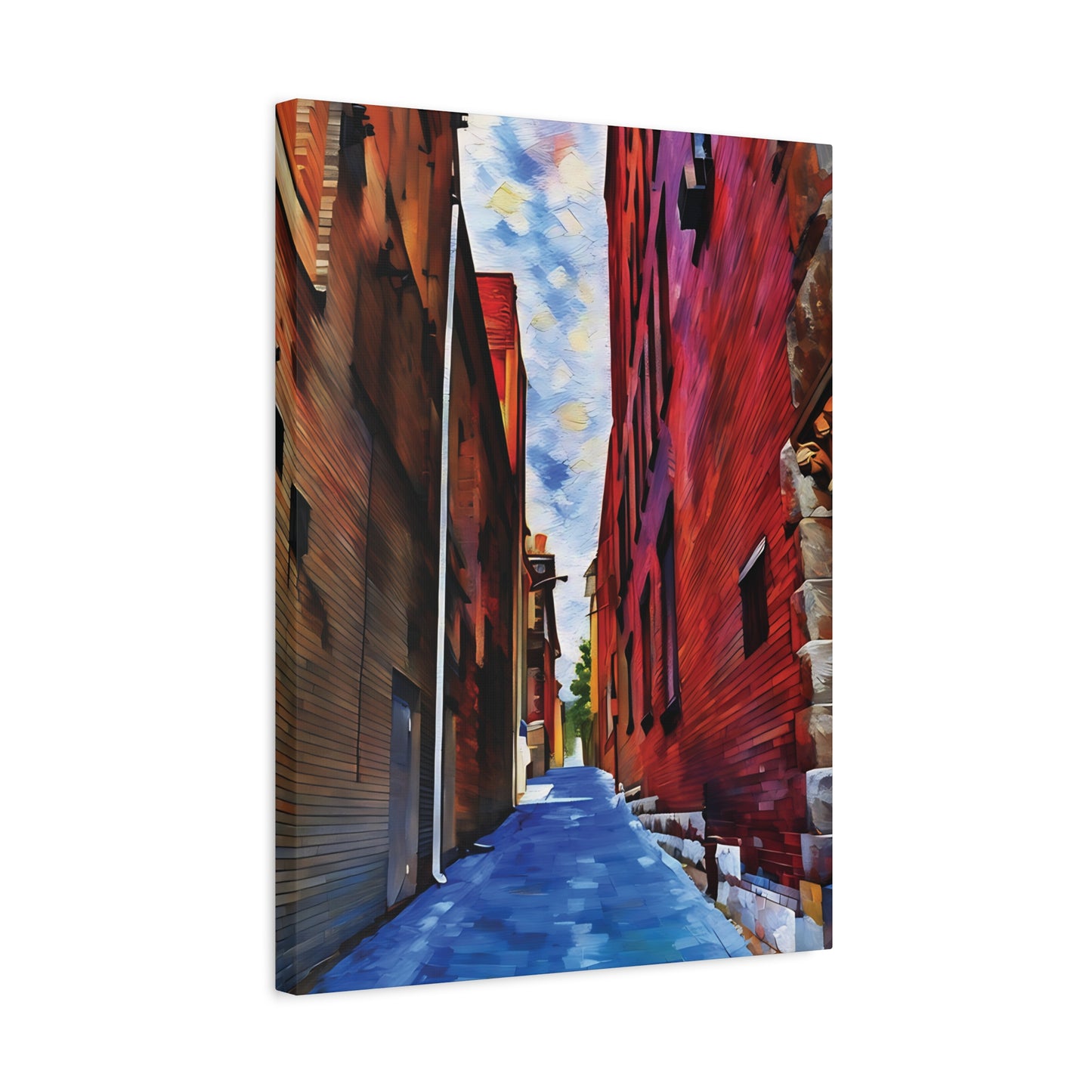 Wheeling West Virginia Alleyway – Near the Victoria Theater | Original Photo Turned Impressionistic Painting