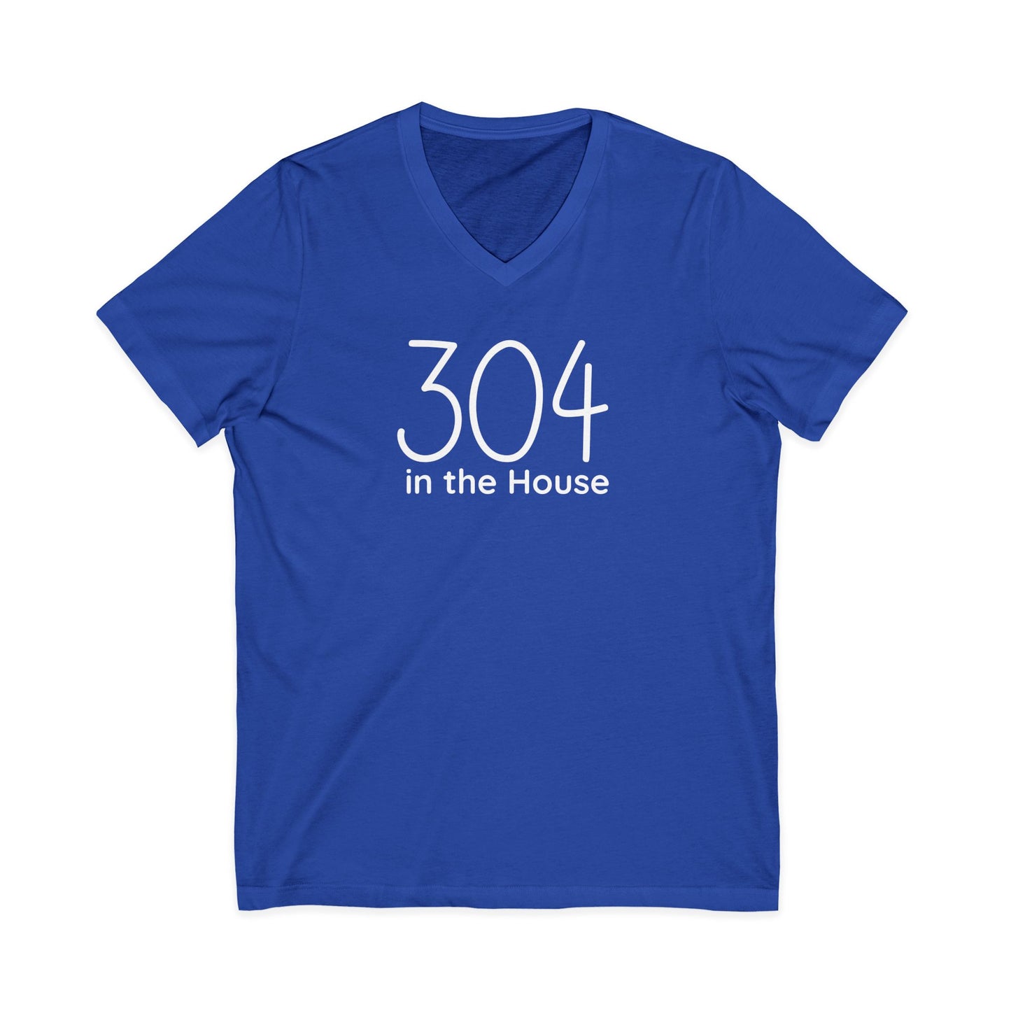 304 in the House Unisex Jersey Short Sleeve V-Neck Tee