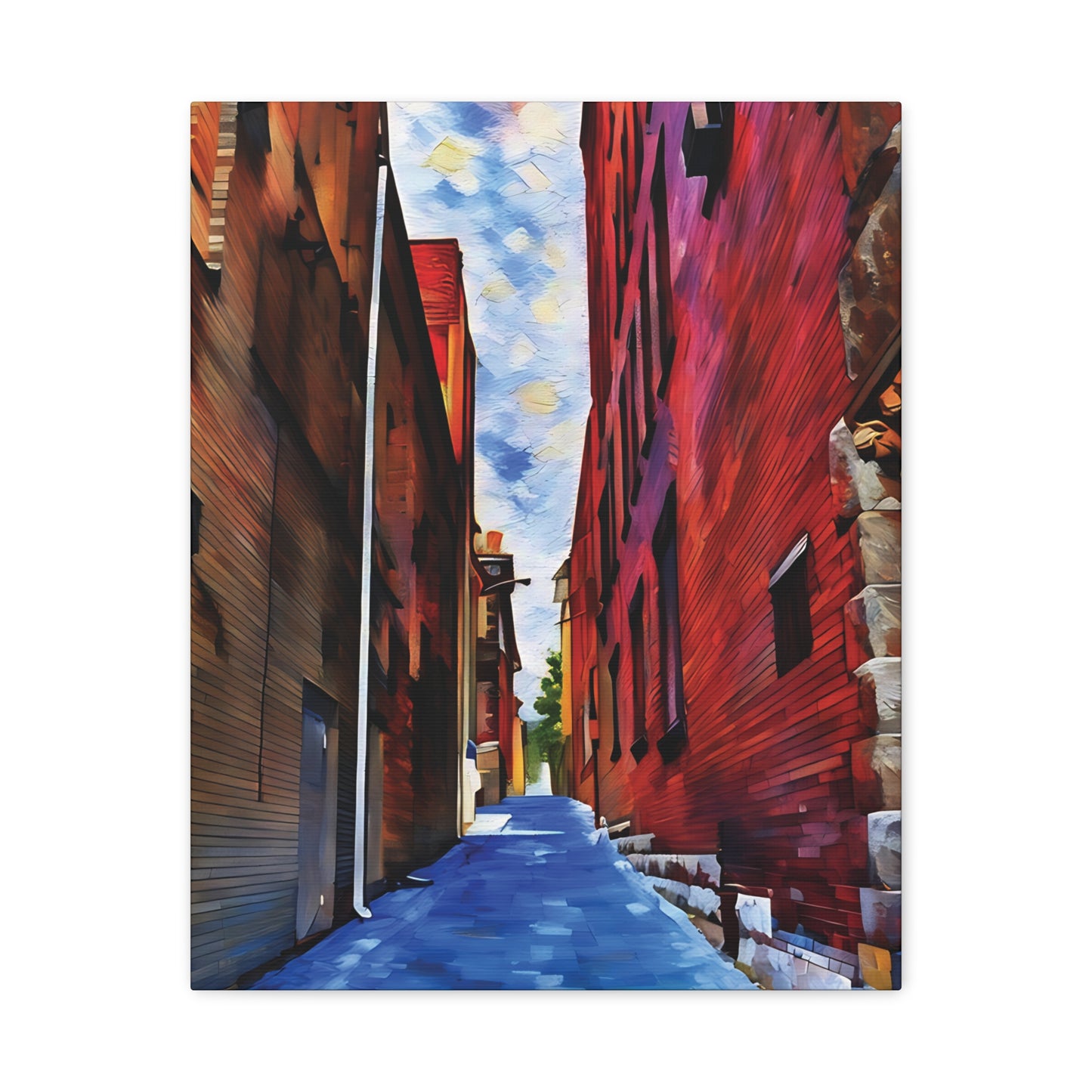 Wheeling West Virginia Alleyway – Near the Victoria Theater | Original Photo Turned Impressionistic Painting