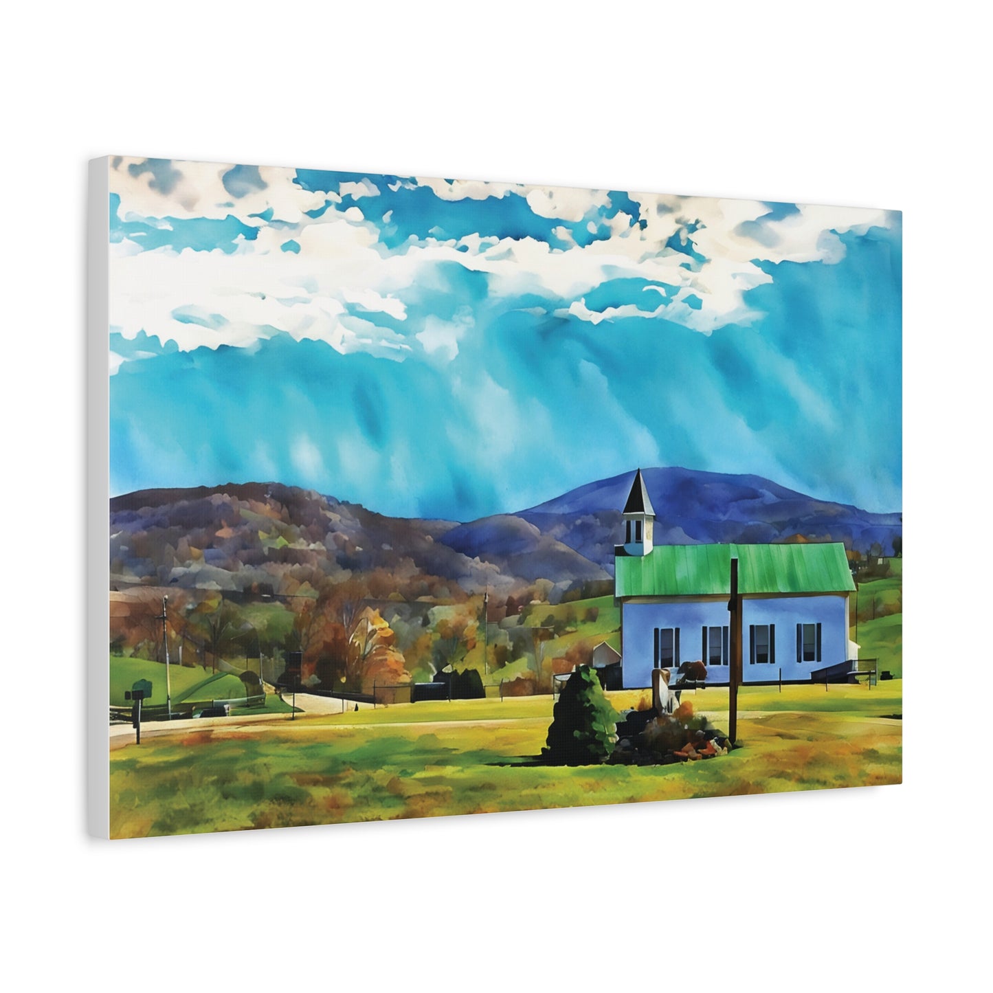 Edray Church, Est. 1883 – Appalachian Landmark on Canvas