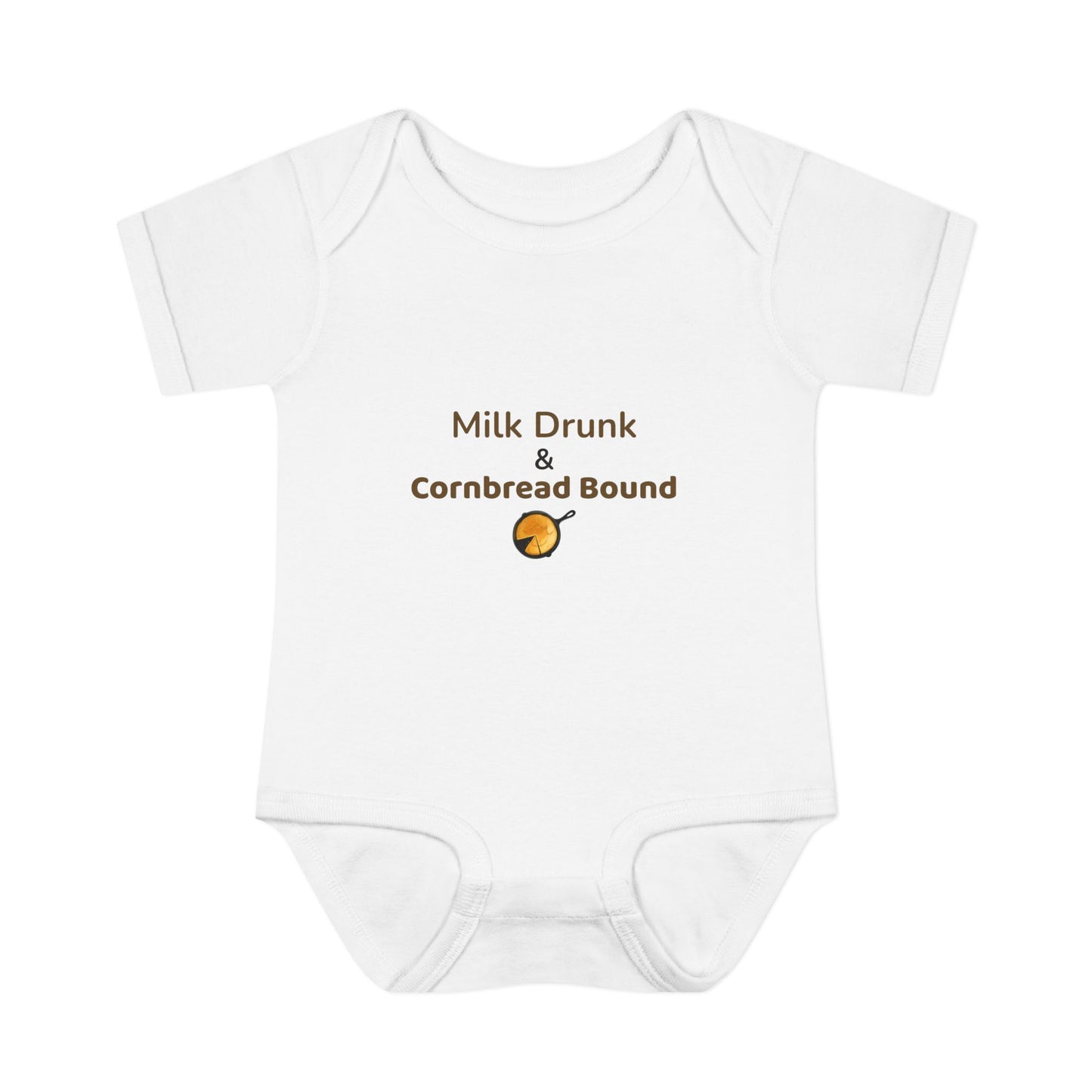Milk Drunk & Cornbread Bound Baby Onesie – Funny Appalachian Baby Gift  👉 Hits: