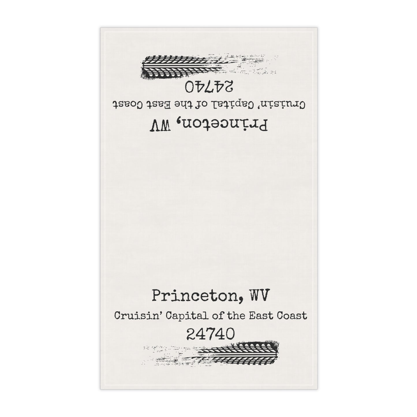 Princeton WV Tea Towel | Cruisin’ Capital of the East Coast | Mercer Street 24740 Kitchen Towel | West Virginia Gift | Appalachian Dish Towel | Cotton Twill 18x30