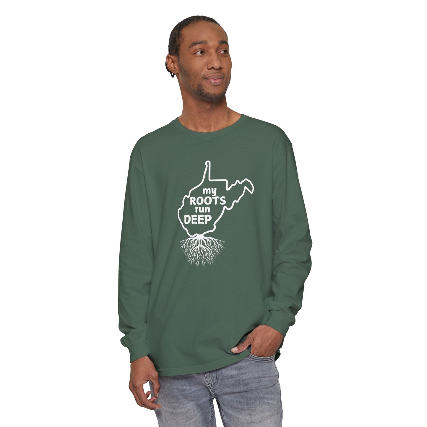 West Virginia My Roots Run Deep Long-sleeved T-shirt