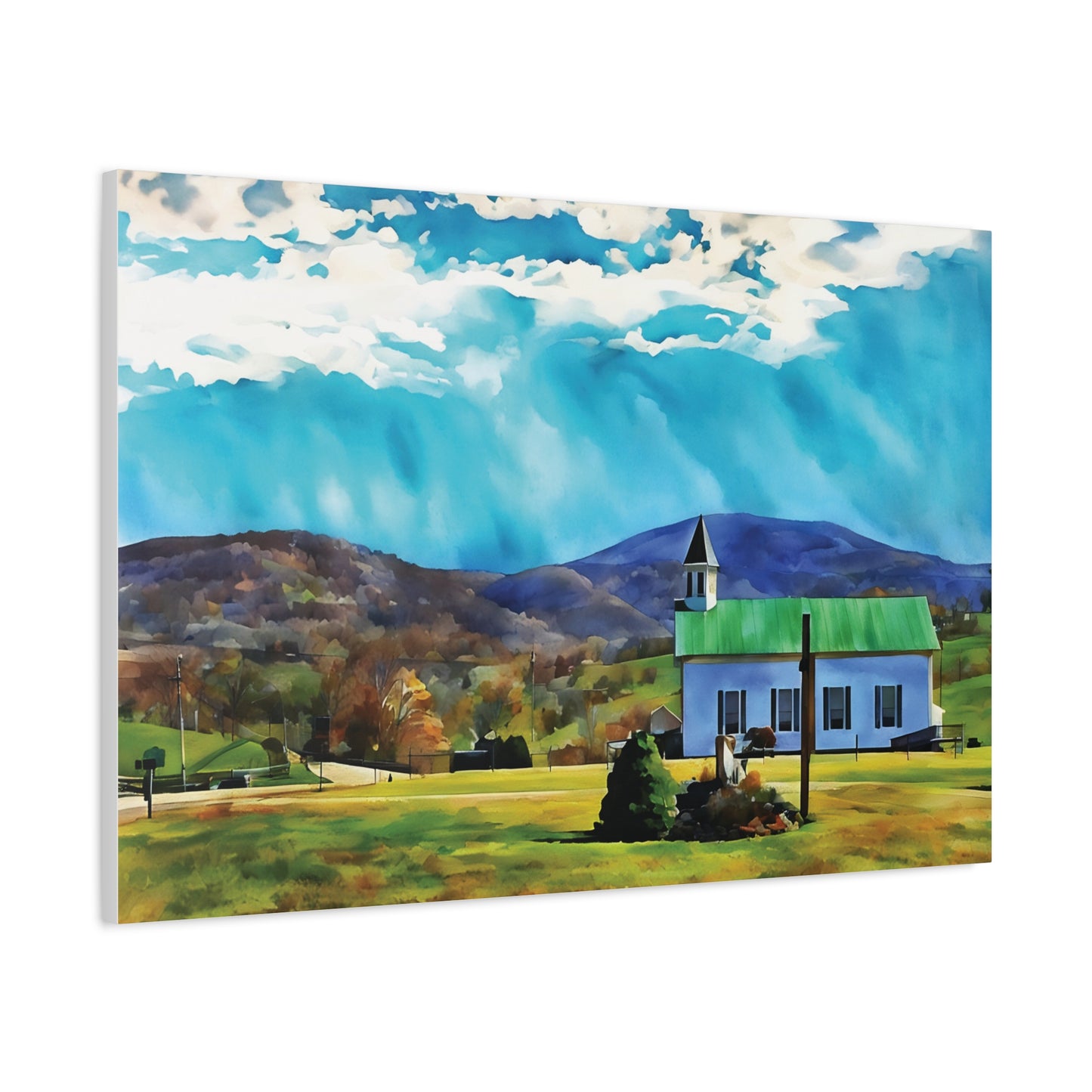 Edray Church, Est. 1883 – Appalachian Landmark on Canvas