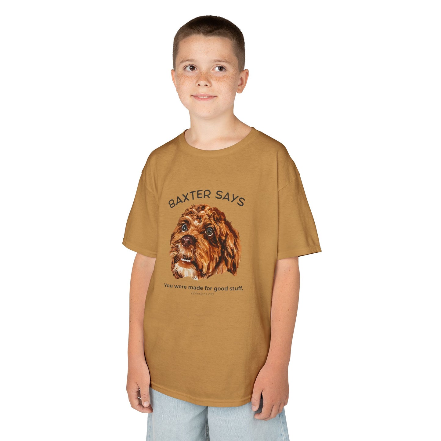 Baxter Says: You Were Made for Good Stuff – Kids Tee (Ephesians 2:10)