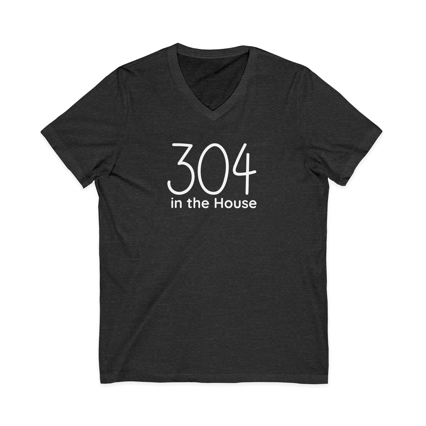 304 in the House Unisex Jersey Short Sleeve V-Neck Tee