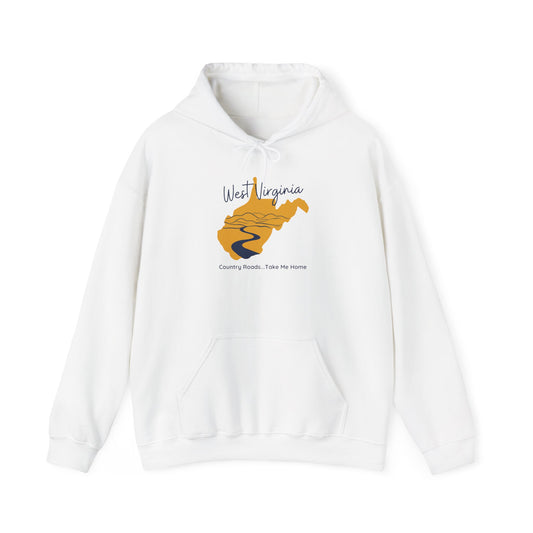 West Virginia Country Roads Hoodie, WV State Pride Sweatshirt, Appalachian Mountain Gift, Travel Wanderlust Hoodie, Cozy Mountain Hoodie,