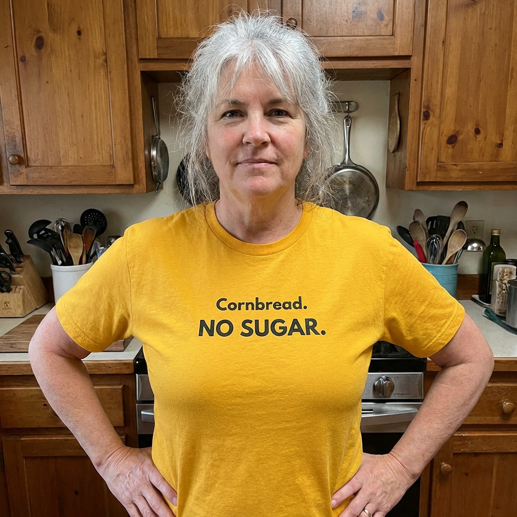 Cornbread No Sugar T-Shirt | If It’s Sweet It Ain’t Cornbread Tee | Funny Southern Shirt | Appalachian Humor | Controversial Food Shirt