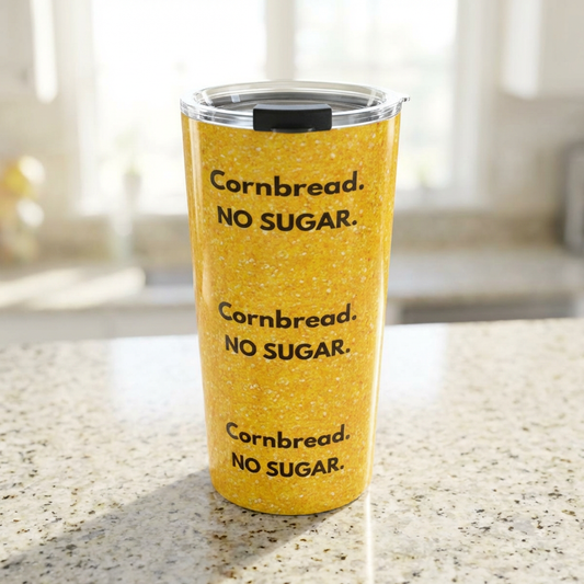 Cornbread. No Sugar. 20oz Stainless Steel Tumbler