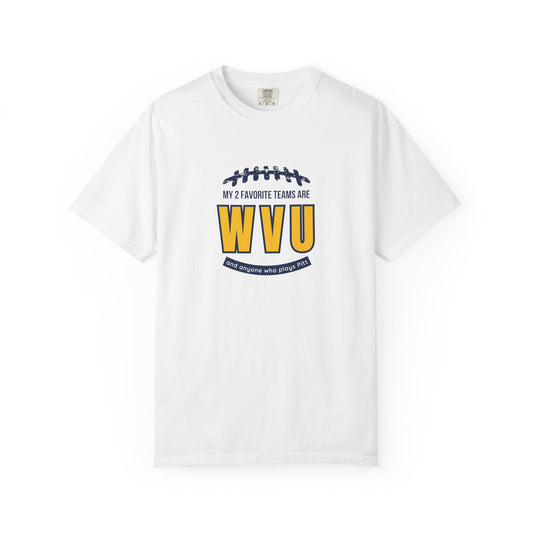 My 2 Favorite Teams WVU Unisex Garment-Dyed T-shirt