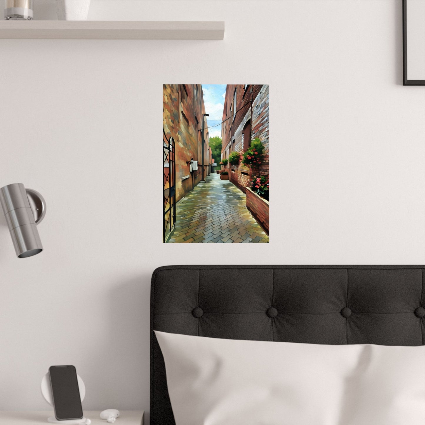Satin Poster - Southern Brick Alley Way Design
