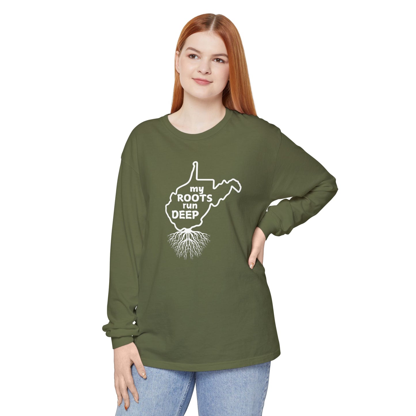 West Virginia My Roots Run Deep Long-sleeved T-shirt