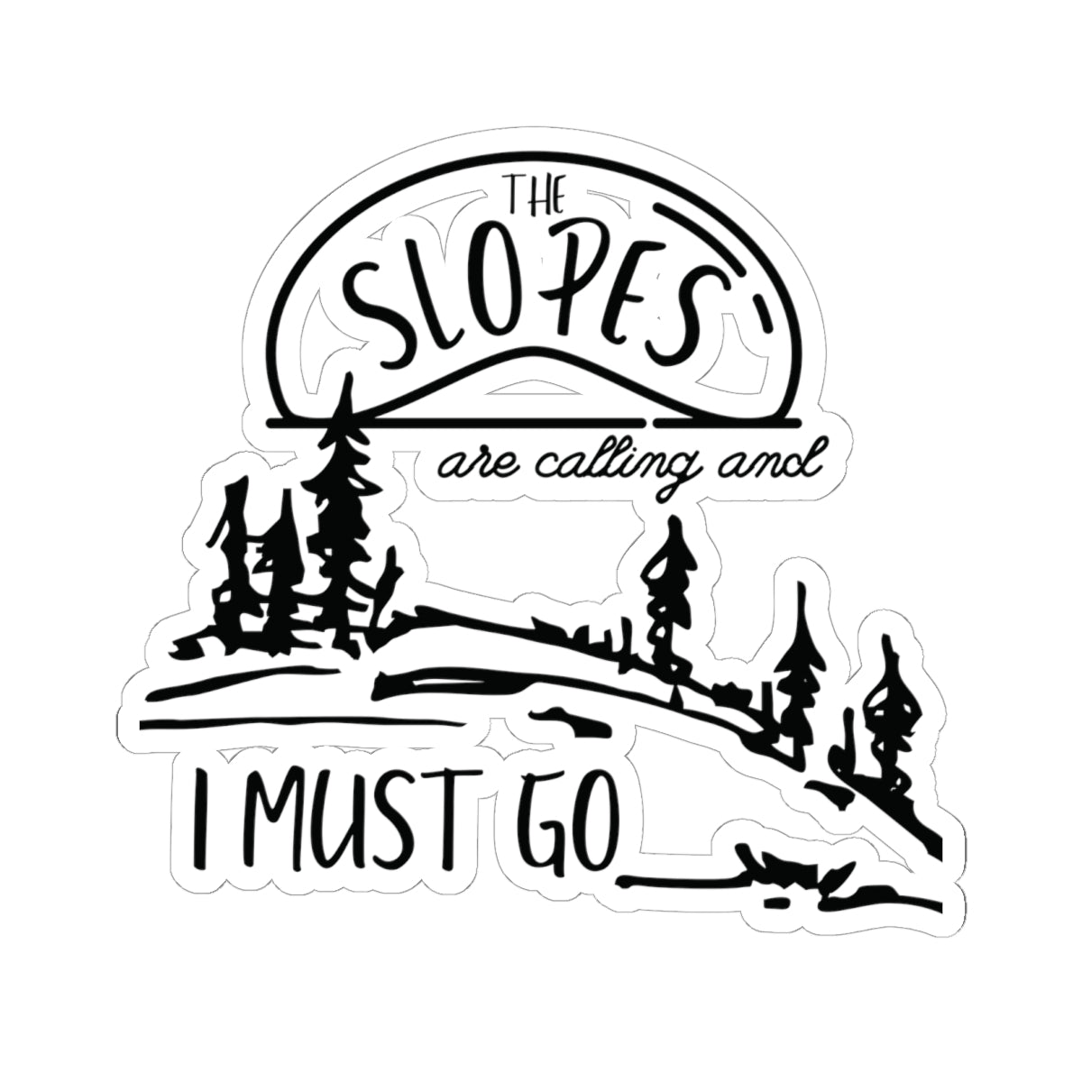 Ski Lovers Kiss-Cut Stickers