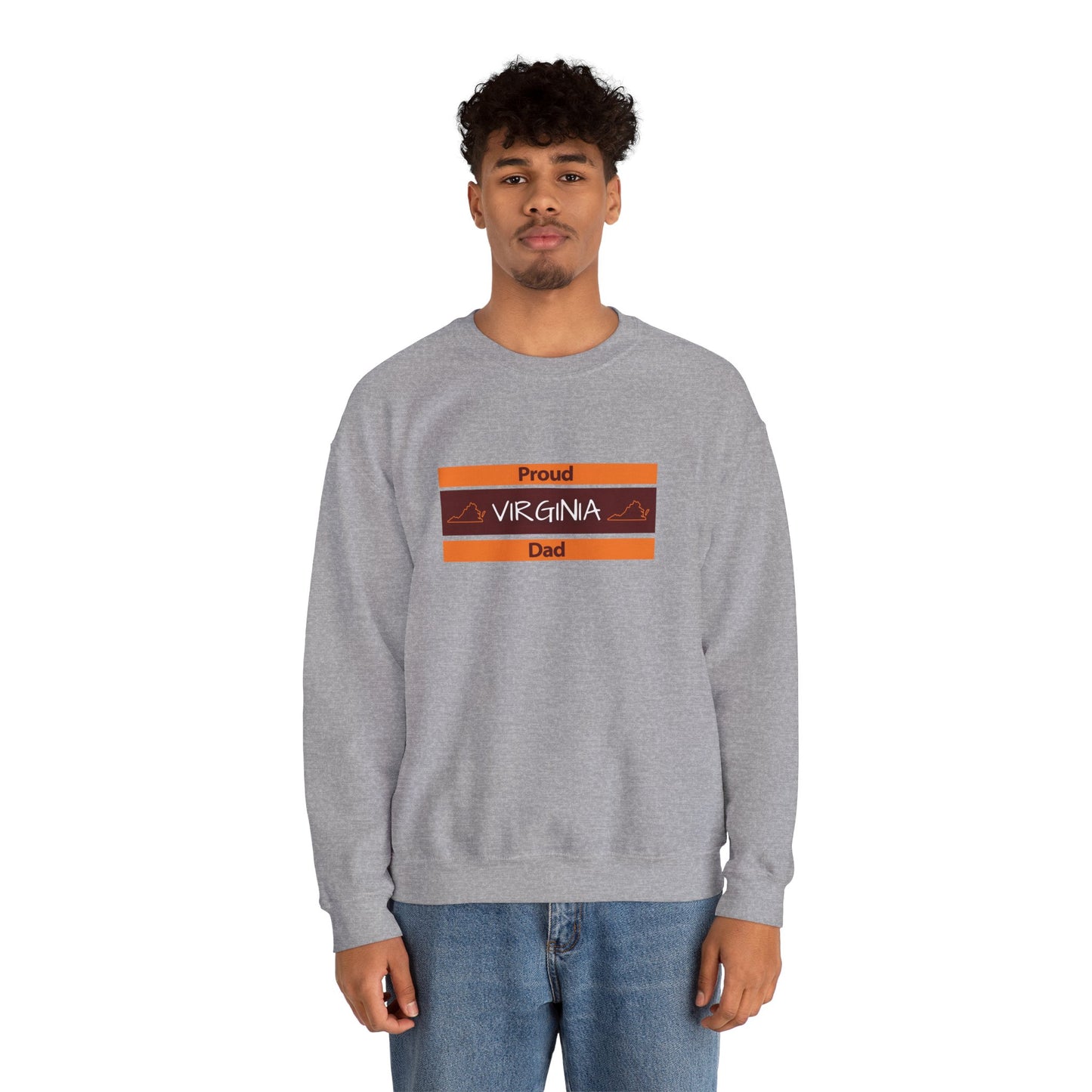 Proud Virginia Dad Crewneck Sweatshirt